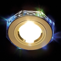 Светильник точечный 2020/2 золото/мультиподсветка (GD/7-LED)SC, Электростандарт