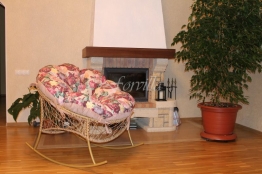 Плетеное кресло-качалка с подушкой, Forvilla