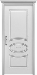 Межкомнатная дверь Ария эмаль+патина серебро