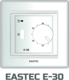 Терморегулятор Eastec Е-30 белый, механический, встраиваемый, 3,5кВт