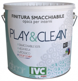 Краска водоэмульсионная Play&Clean Bianco IVC 