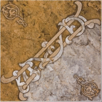 Плитка напольная глазурованная, Арабская вязь, серия Люкс