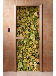 Дверь для бани и сауны с фотопечатью А001, DoorWood