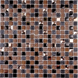 Стеклянная мозаика Crystal brown