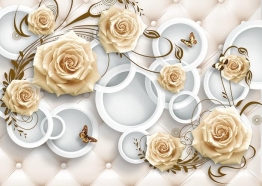 Фотообои 3D "Объемные розы", Fbrush