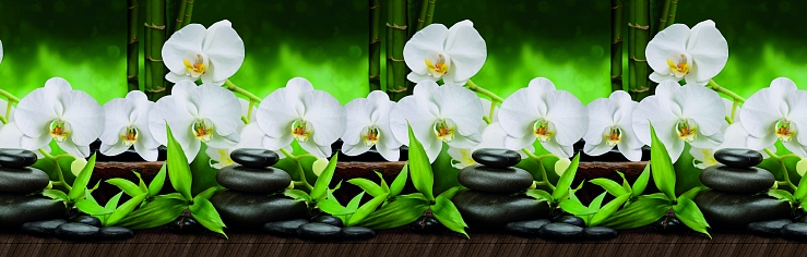 Кухонный фартук Белая орхидея, Европластсервис